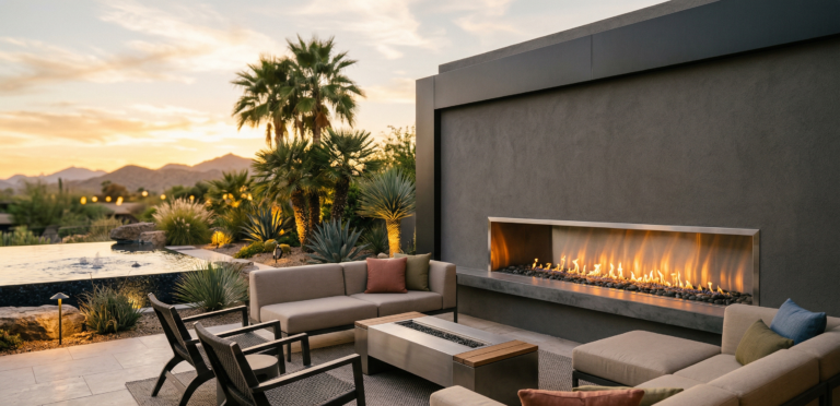 Linear Fireplace